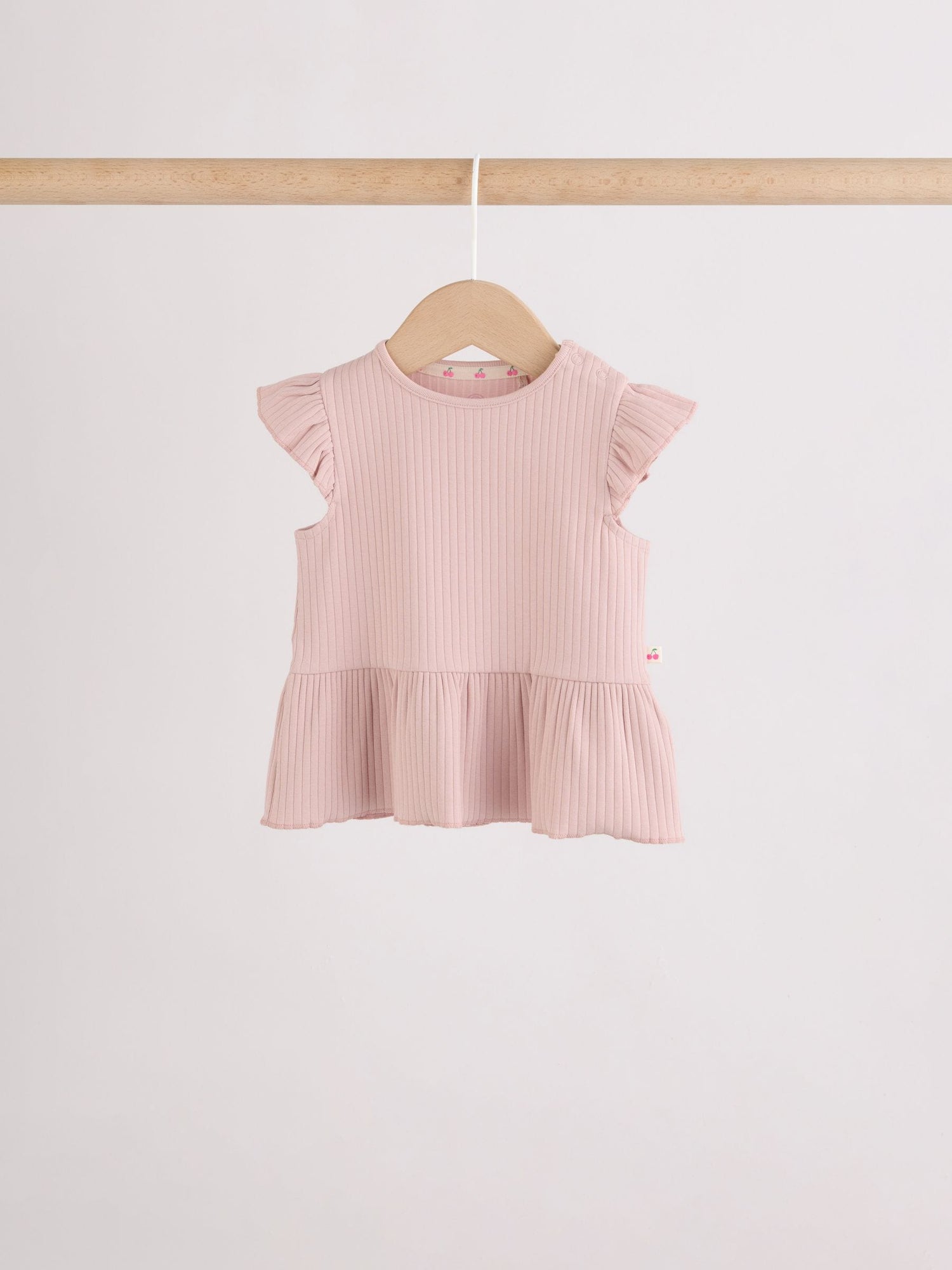 Pink Baby Short Sleeve Peplum T-Shirts 4 Pack (0mths-2yrs) - Size 50cm (First Size)