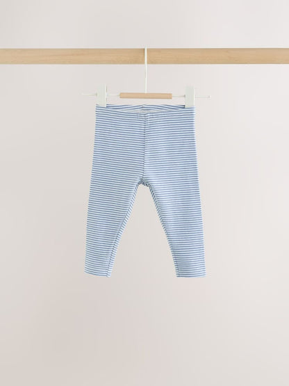 White/Blue Bear Baby T-Shirt And Leggings 2 Piece Set (0mths-2yrs)