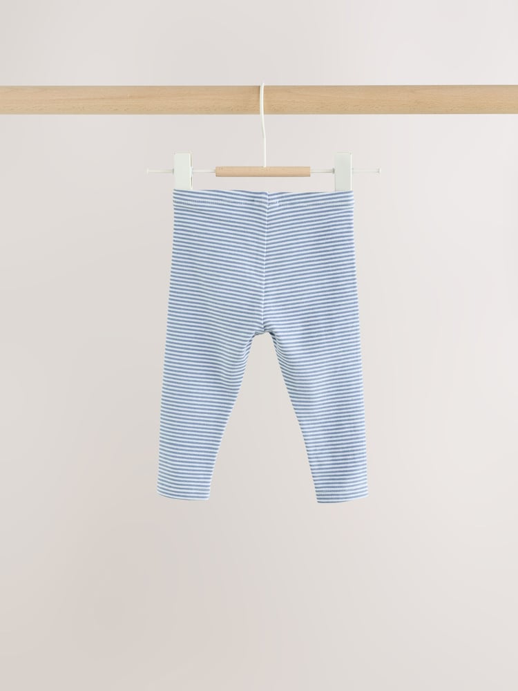 White/Blue Bear Baby T-Shirt And Leggings 2 Piece Set (0mths-2yrs)