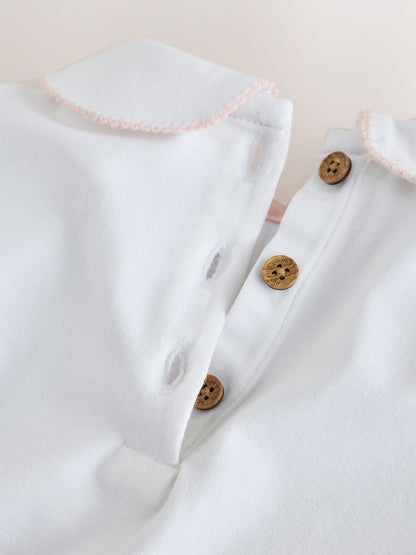 White/Blue Bear Baby T-Shirt And Leggings 2 Piece Set (0mths-2yrs)