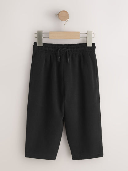 Black Wide Fit Soft Touch Jersey Joggers (3mths-7yrs) - Size 3-6 Months (62-68cm) - Black