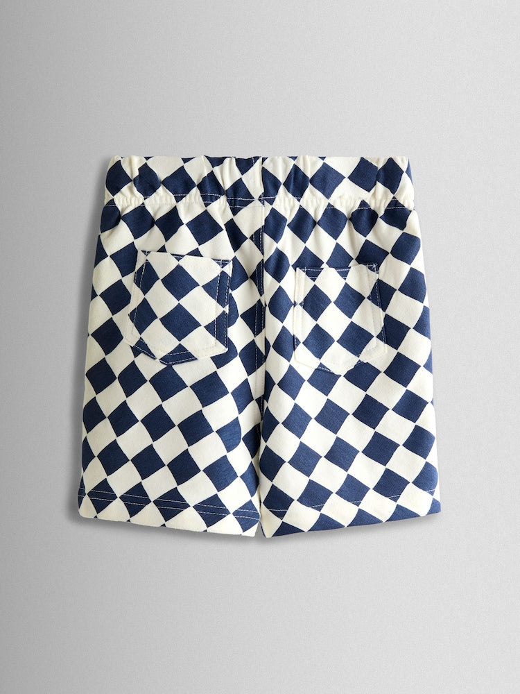 JoJo Maman Bébé Navy Nautical Printed T-Shirt &amp; Shorts Set