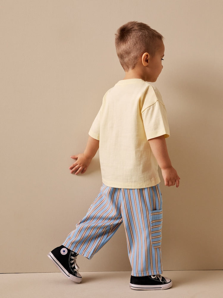 Blue/Rust Brunch Stripe