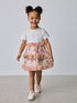 Baker by Ted Baker Floral Ruffle Mesh Mockable Blue Dress