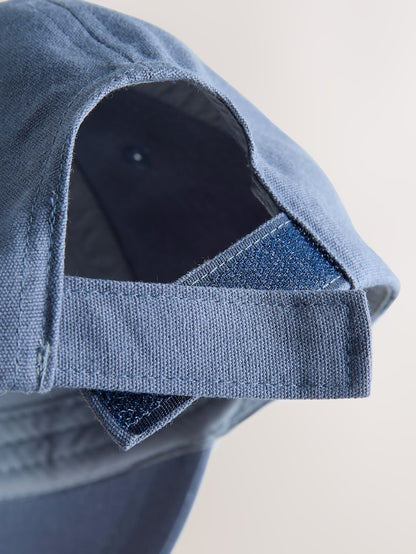 Air Force Blue Canvas Cotton Cap 1-16 Years (3mths-16yrs) - Size 3-9 Months (62-74cm)