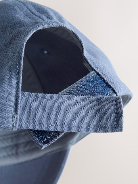 Air Force Blue Canvas Cotton Cap 1-16 Years (3mths-16yrs) - Size 3-9 Months (62-74cm)