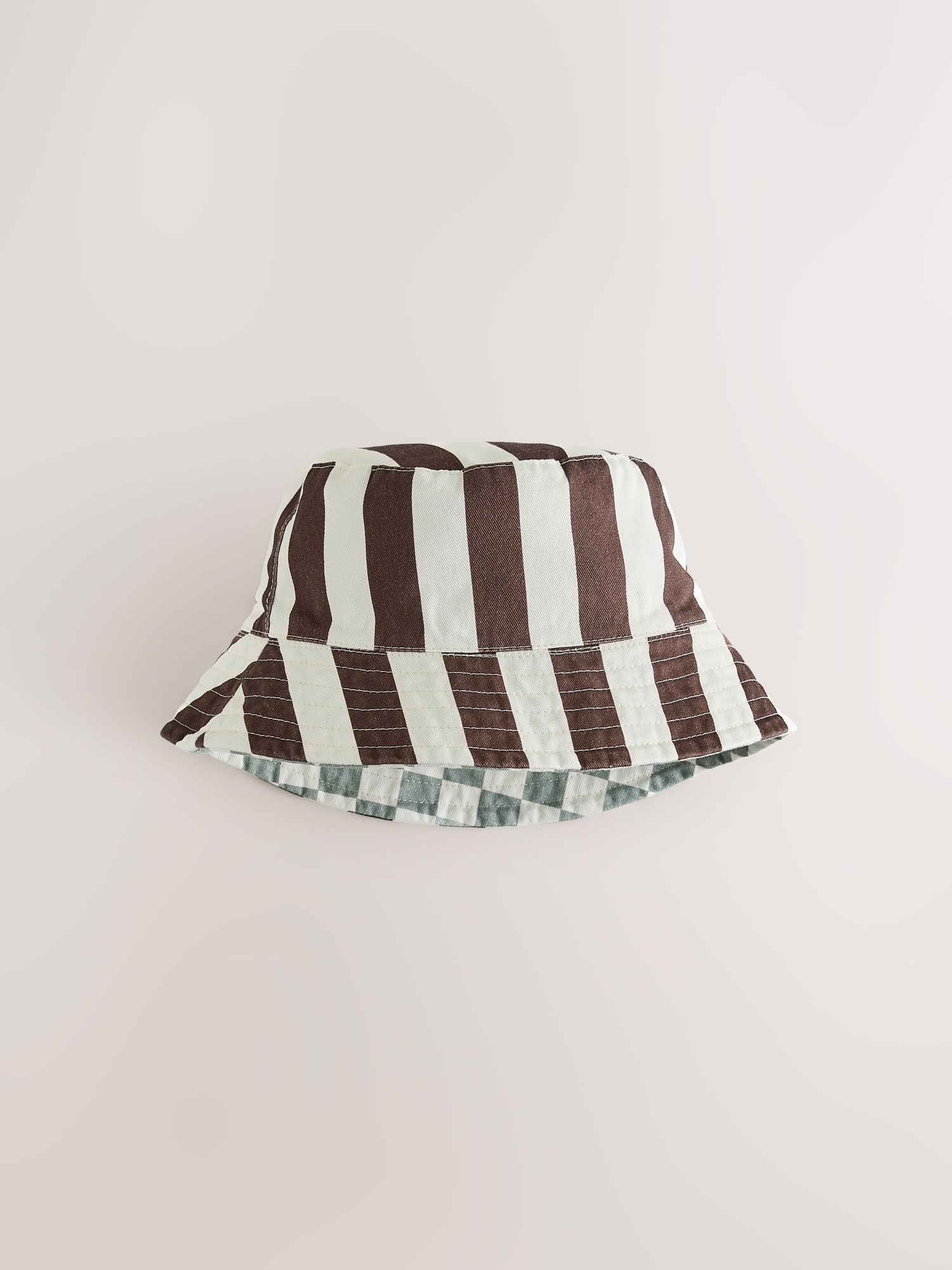 Grey/White Reversible Bucket Hat (3mths-16yrs) - Size 3-9 Months (62-74cm)