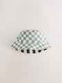 Grey/White Reversible Bucket Hat (3mths-16yrs) - Size 3-9 Months (62-74cm)