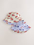 Red/White/Blue Emergency Vehicles Reversible Bucket Hat (3mths-16yrs) - Red/White/Blue Emergency Vehicles / 7-10 Years (122-140cm)