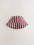 Brown/Cream Stripe Bucket Hat (3mths-13yrs) - Brown/Cream / 11-13 Years (146-158cm)