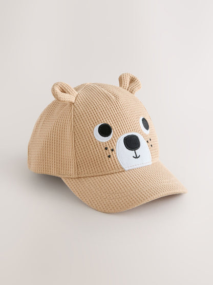Stone Bear 3D Cap (3mths-10yrs) - Size 3-9 Months (62-74cm) - Default 1