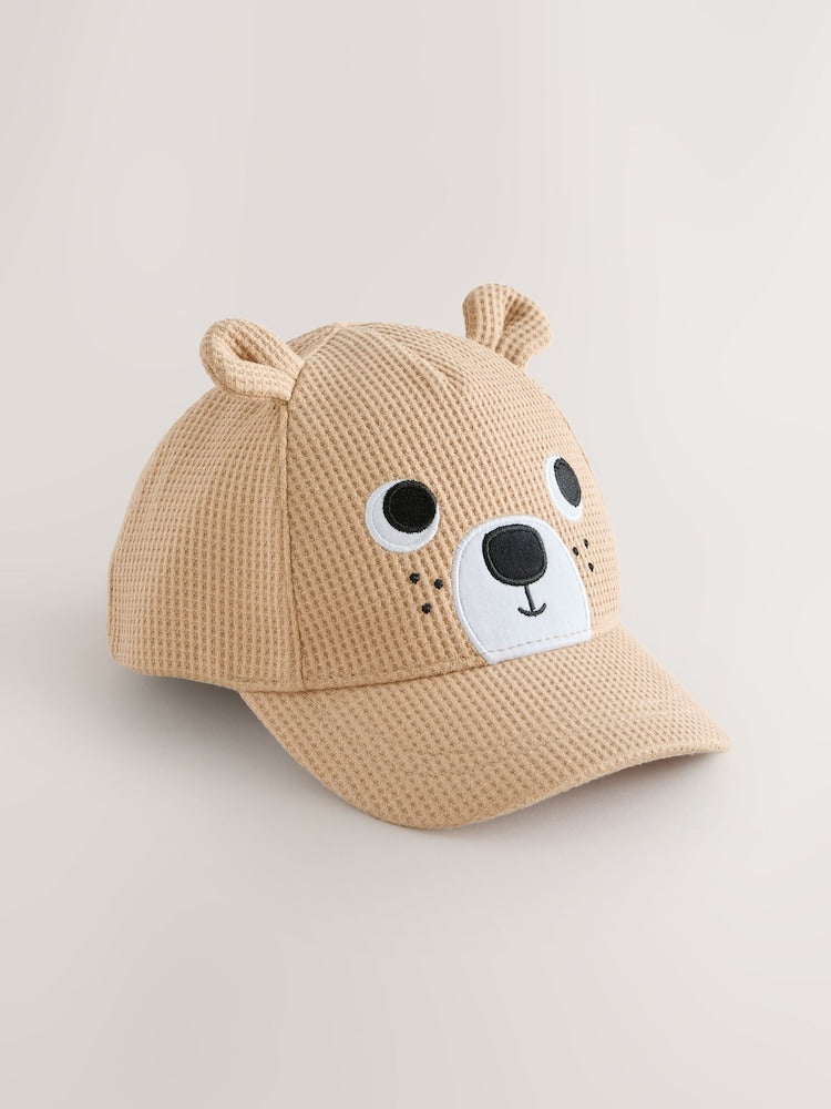 Stone Bear 3D Cap (3mths-10yrs) - Size 3-9 Months (62-74cm) - Stone Bear