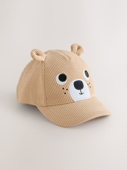 Stone Bear 3D Cap (3mths-10yrs) - Size 3-9 Months (62-74cm) - Stone Bear