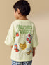 Light Yellow Farmers Market Oversized Short Sleeve Back Print T-Shirt (3mths-7yrs) - Size 3-6 Months (62-68cm) - Light Yellow Farmers Market Oversized