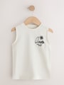 Black Palm Trees Graphic Vests 3 Pack (3mths-7yrs) - Size 3-6 Months (62-68cm)