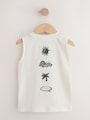 Black Palm Trees Graphic Vests 3 Pack (3mths-7yrs) - Size 3-6 Months (62-68cm)