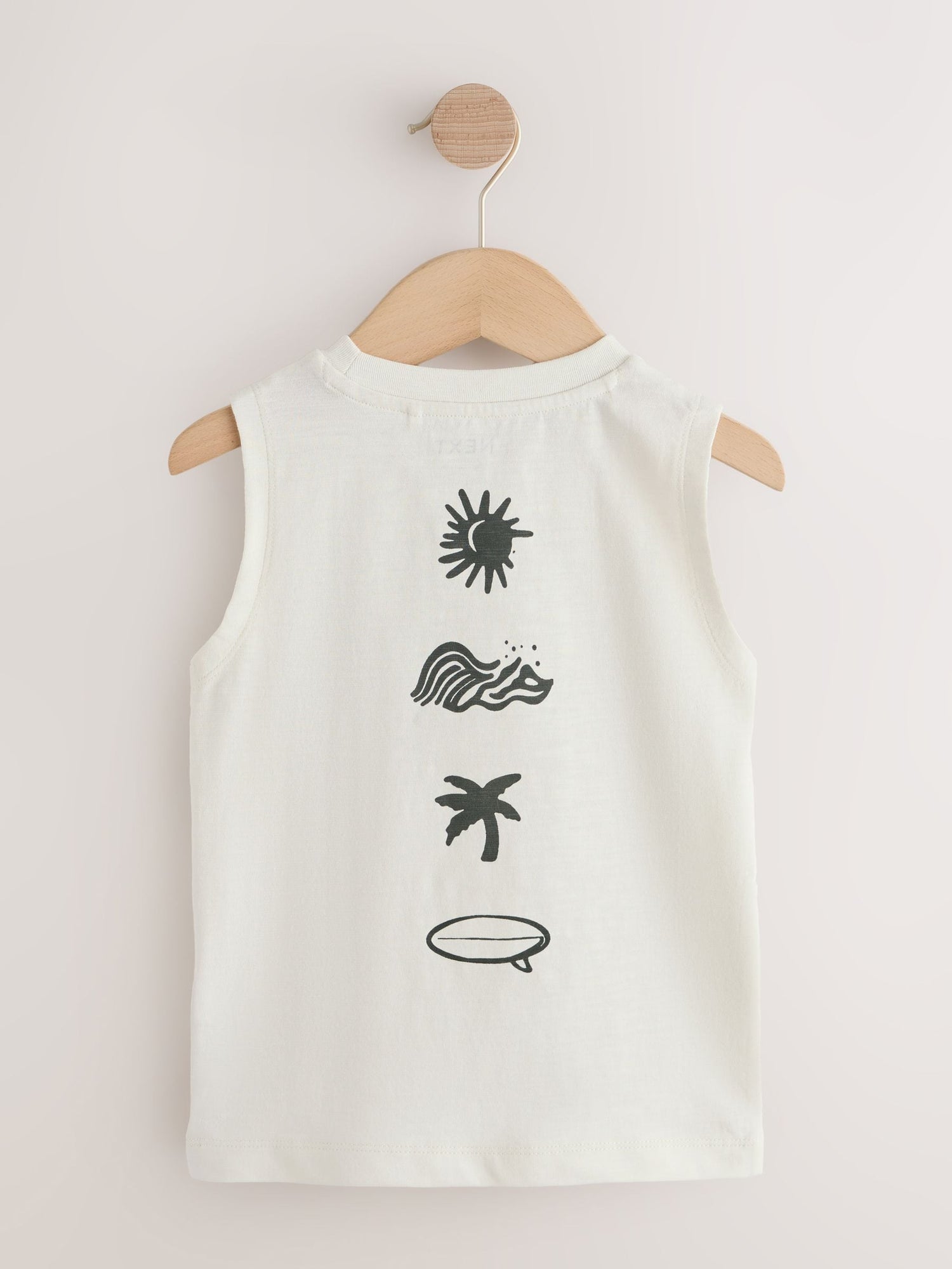 Black Palm Trees Graphic Vests 3 Pack (3mths-7yrs) - Size 3-6 Months (62-68cm)