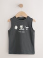 Black Palm Trees Graphic Vests 3 Pack (3mths-7yrs) - Size 3-6 Months (62-68cm)