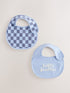 Blue Little Brother Baby Bibs 2 Pack - Size One - Default 1