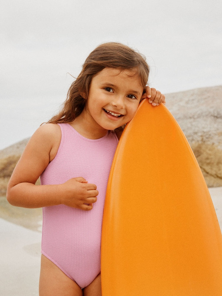 Light Pink Crinkle Swimsuit (3mths-7yrs) - Size 3-6 Months (62-68cm)