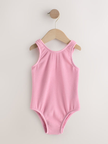 Light Pink Crinkle Swimsuit (3mths-7yrs) - Size 3-6 Months (62-68cm)