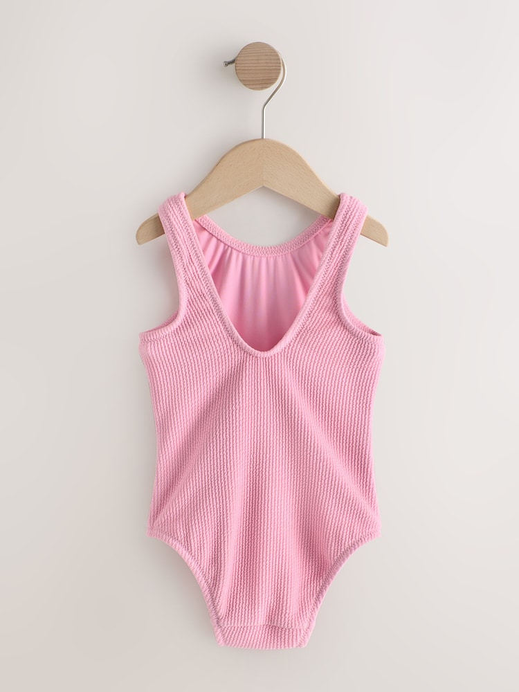 Light Pink Crinkle Swimsuit (3mths-7yrs) - Size 3-6 Months (62-68cm)