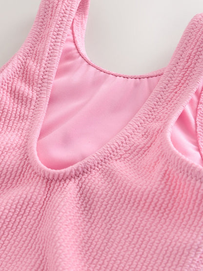 Light Pink Crinkle Swimsuit (3mths-7yrs) - Size 3-6 Months (62-68cm)