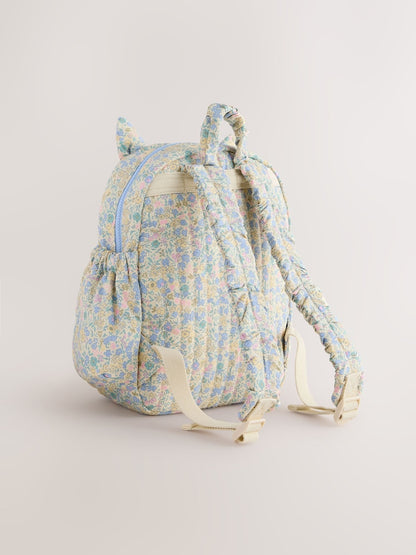 Floral Blue Ditsy Cat Backpack - Size One