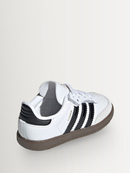 adidas Originals White/Black Samba OG Comfort Closure Elastic Lace Infant Trainers