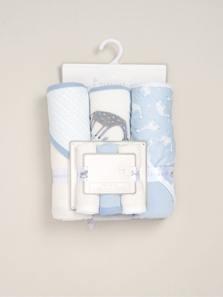 Rock-A-Bye Baby Boutique Blue Camo Hooded Towels 3 Pack - Size One