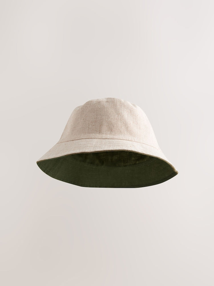 Khaki Green/Stone Linen