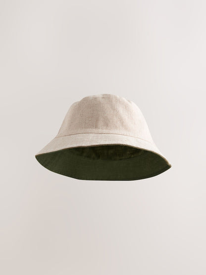 Khaki Green/Stone Linen
