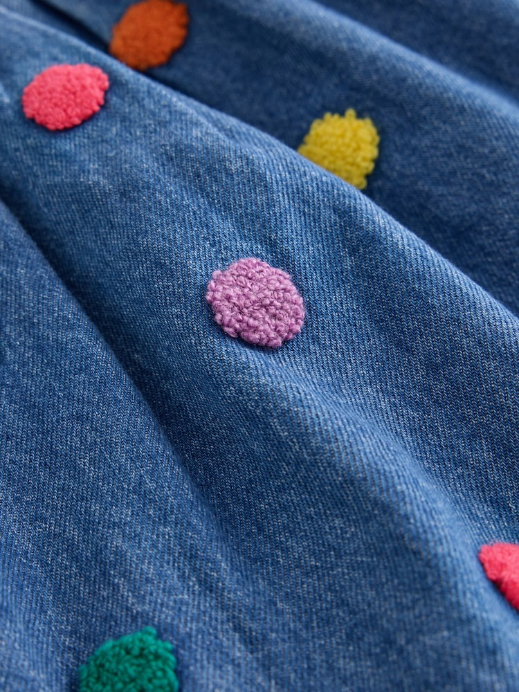 Blue Denim Long Sleeve Boucle Spot