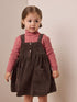 Chocolate Brown Sleeveless Cord Pinafore (3mths-8yrs) - Chocolate Brown / 12-18 Months (80-86cm)