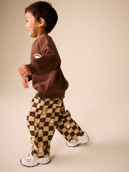 Brown Long Sleeve Top and Trousers Set (3mths-7yrs)