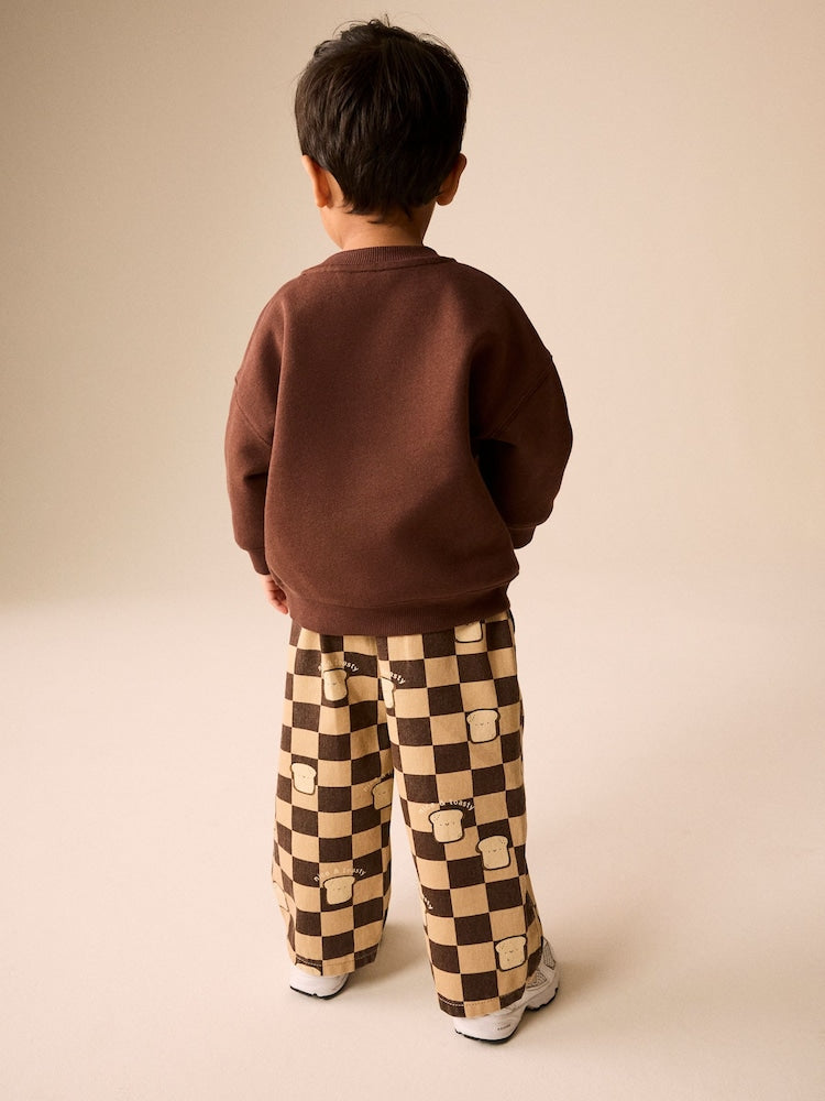 Brown Long Sleeve Top and Trousers Set (3mths-7yrs)