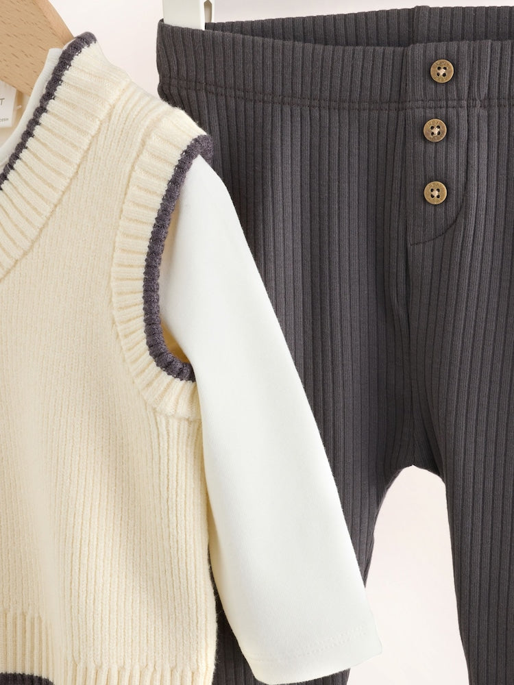 Charcoal Grey/Cream