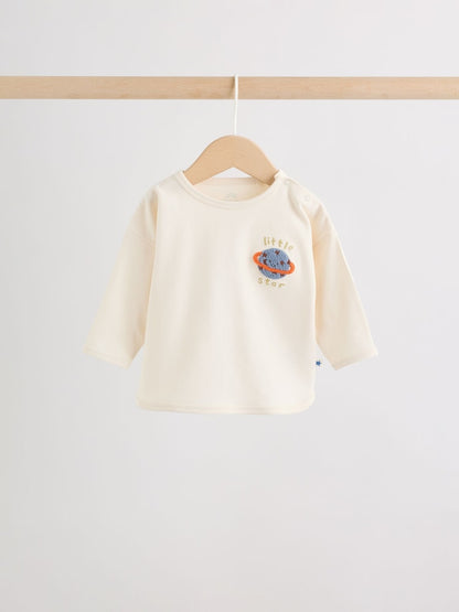 Neutral/Blue Space Top and Leggings Baby Set (0mths-2yrs)