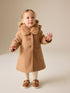 Camel Brown Faux Fur Collar Hooded Coat (3mths-7yrs) - Camel Brown / 12-18 Months (80-86cm)