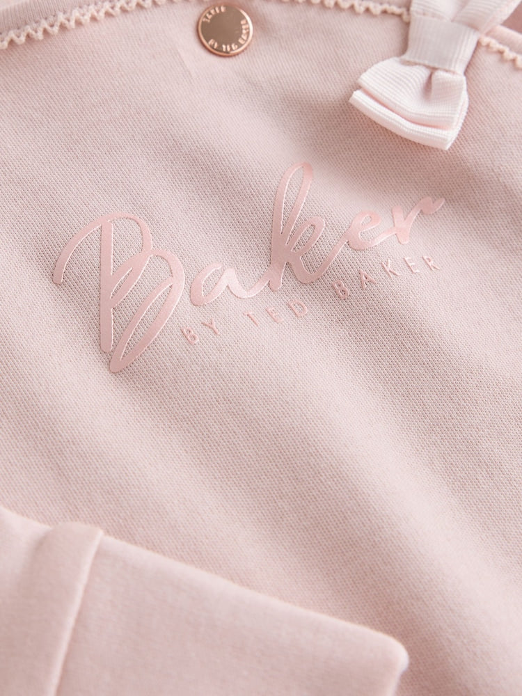 Baker by Ted Baker Pale Pink Cotton Printed Sleepsuits 3 Pack