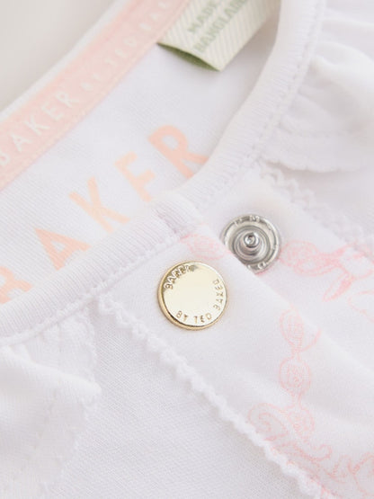 White/Pink Peplum Frill