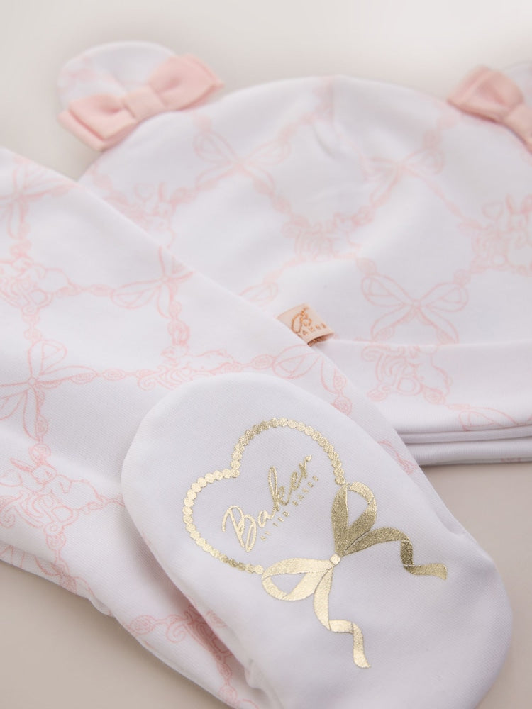 White/Pink Peplum Frill