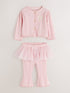 Baker by Ted Baker Pale Pink 2 Piece Mesh Tutu Top & Flare Leggings Set