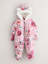 Baker by Ted Baker Print Shower Resistant Floral Printed Padded Snowsuit - Print / Up To 3 Months (50 - 62cm)