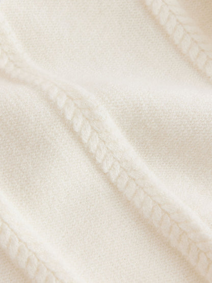 Baker by Ted Baker Cream 2 Piece Organza Collared Cable Knit Set - Size Newborn