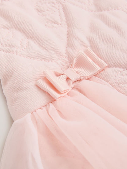 Baker by Ted Baker Pink Jacquard Quilted Mesh Peplum Jacket