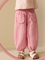 Light Pink Pull On Trousers (3mths-7yrs) - Size 3-6 Months (62-68cm)