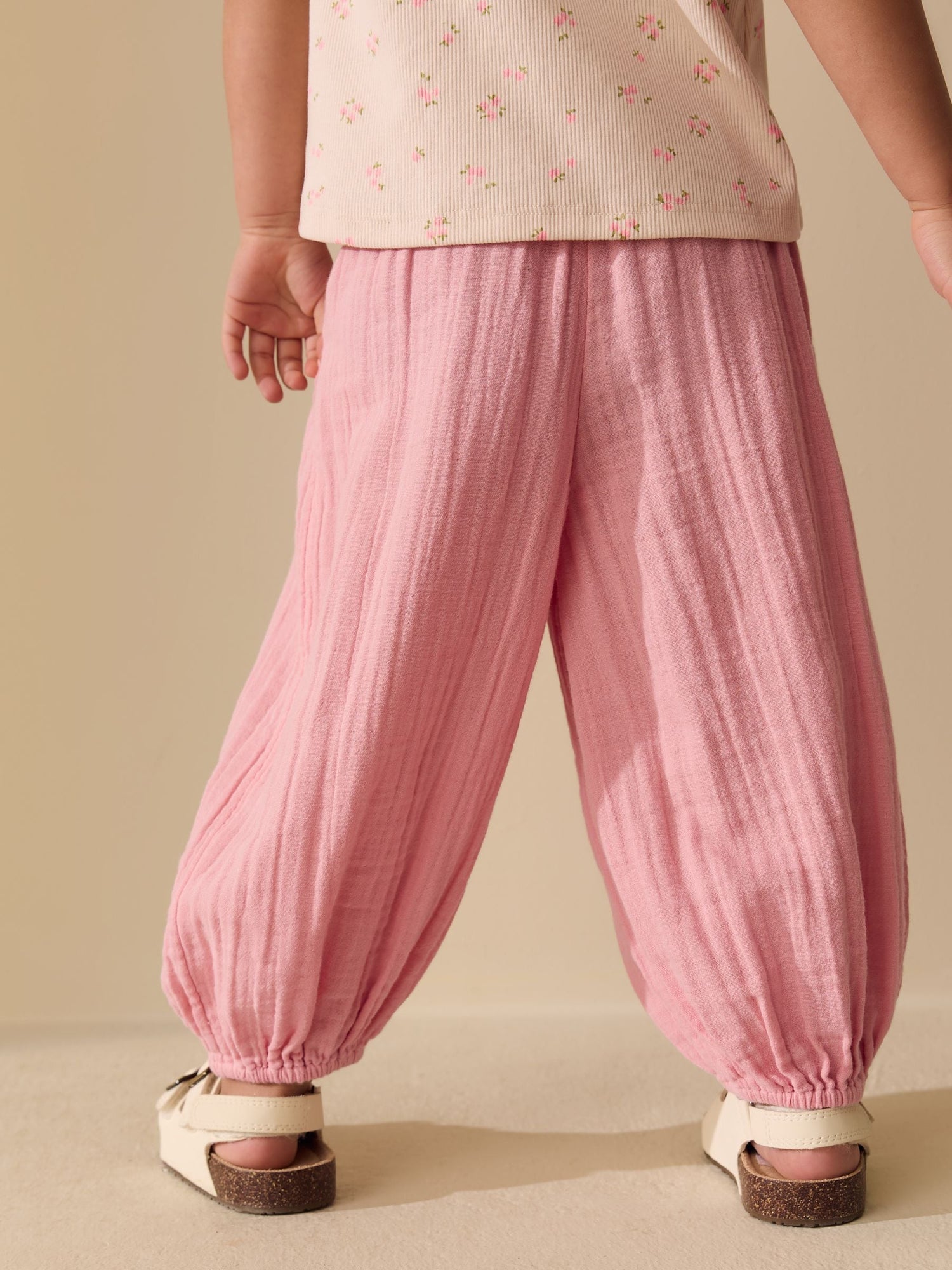 Light Pink Pull On Trousers (3mths-7yrs) - Size 3-6 Months (62-68cm)