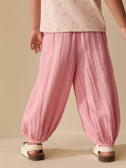 Light Pink Pull On Trousers (3mths-7yrs) - Size 3-6 Months (62-68cm)