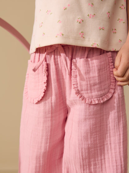 Light Pink Pull On Trousers (3mths-7yrs) - Size 3-6 Months (62-68cm)